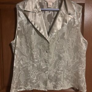 Elegant Floral Satin Blouse